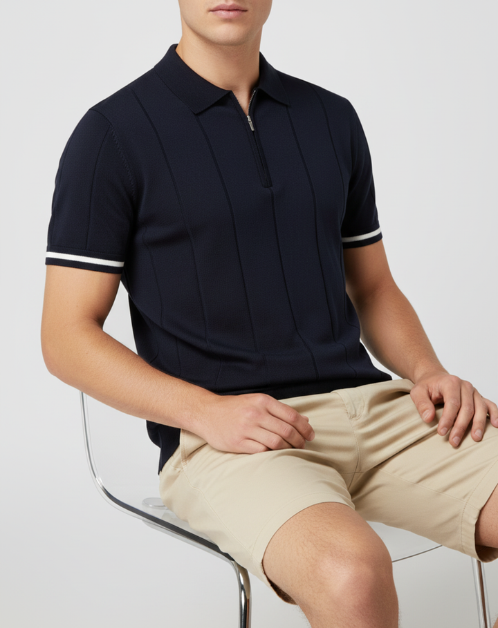 Quarter-Zip Polo Shirt
