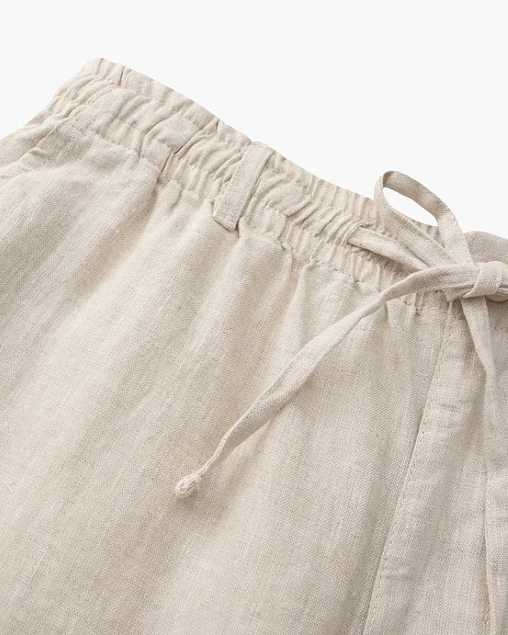 Lightweight Linen Drawstring Shorts