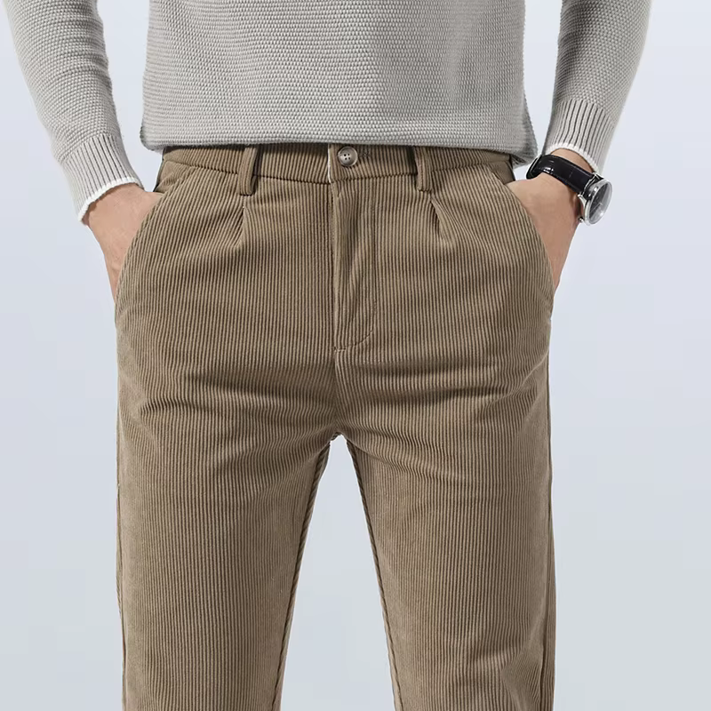 Pleated Corduroy Trousers