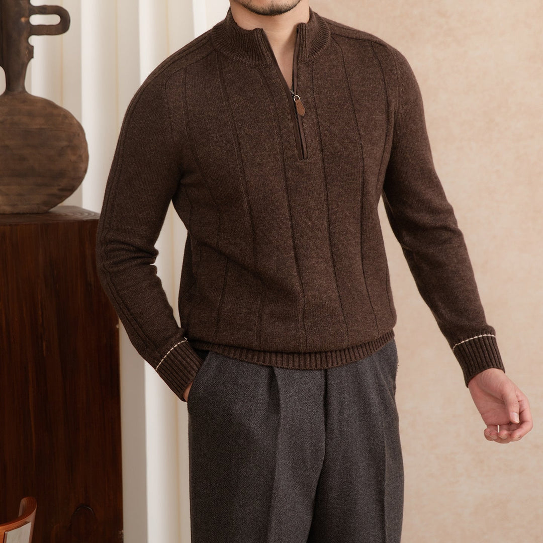 Salvatore Premium Half-Zip Knit Sweater