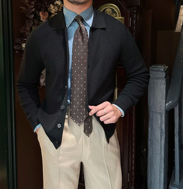 Felipe Classic Collared Cardigan