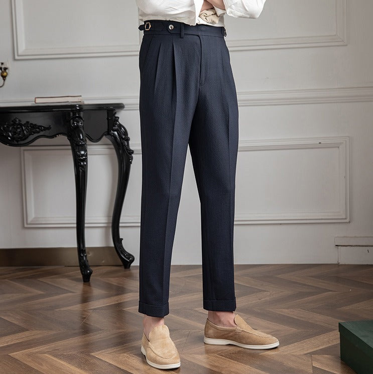 Nicolas Lightweight Seersucker Trousers