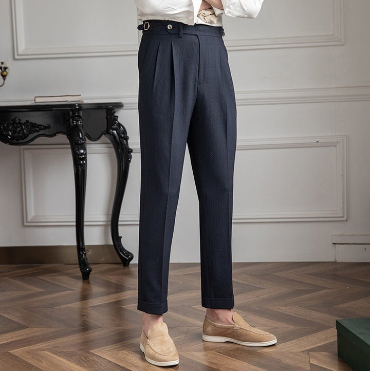 Nicolas Lightweight Seersucker Trousers