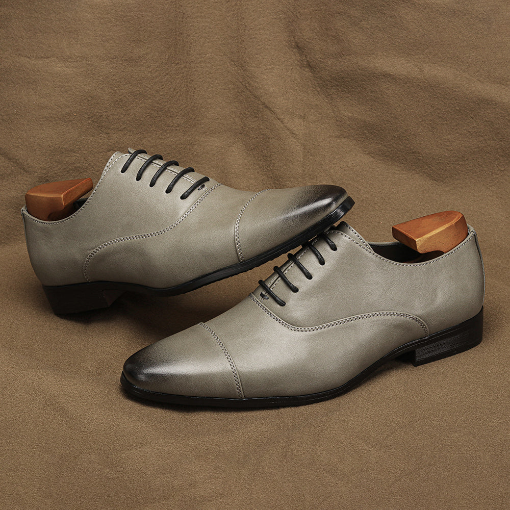 Classic Pointed-Toe Oxford Dress Shoes
