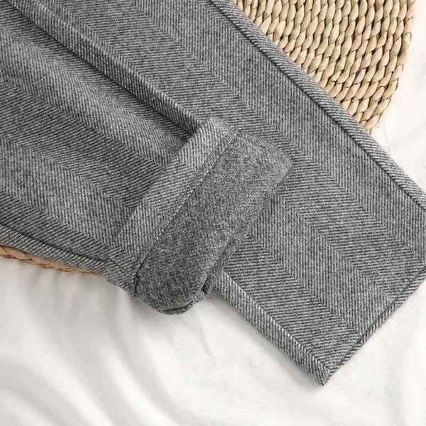 Tailored Tapered Herringbone Trousers
