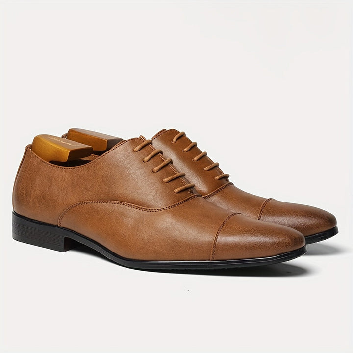 Classic Pointed-Toe Oxford Dress Shoes