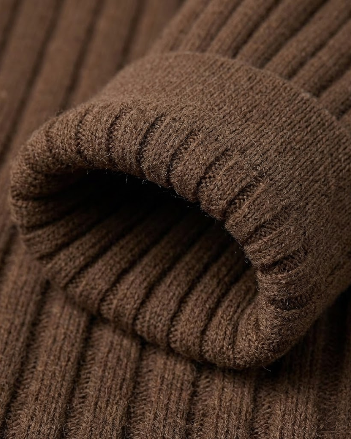 Textured Ribbed Knit Polo Shirt with Open Placket