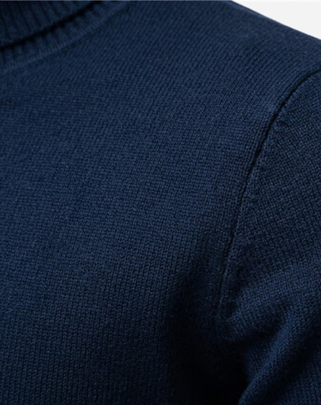 Slim Fit Turtleneck Knit Sweater