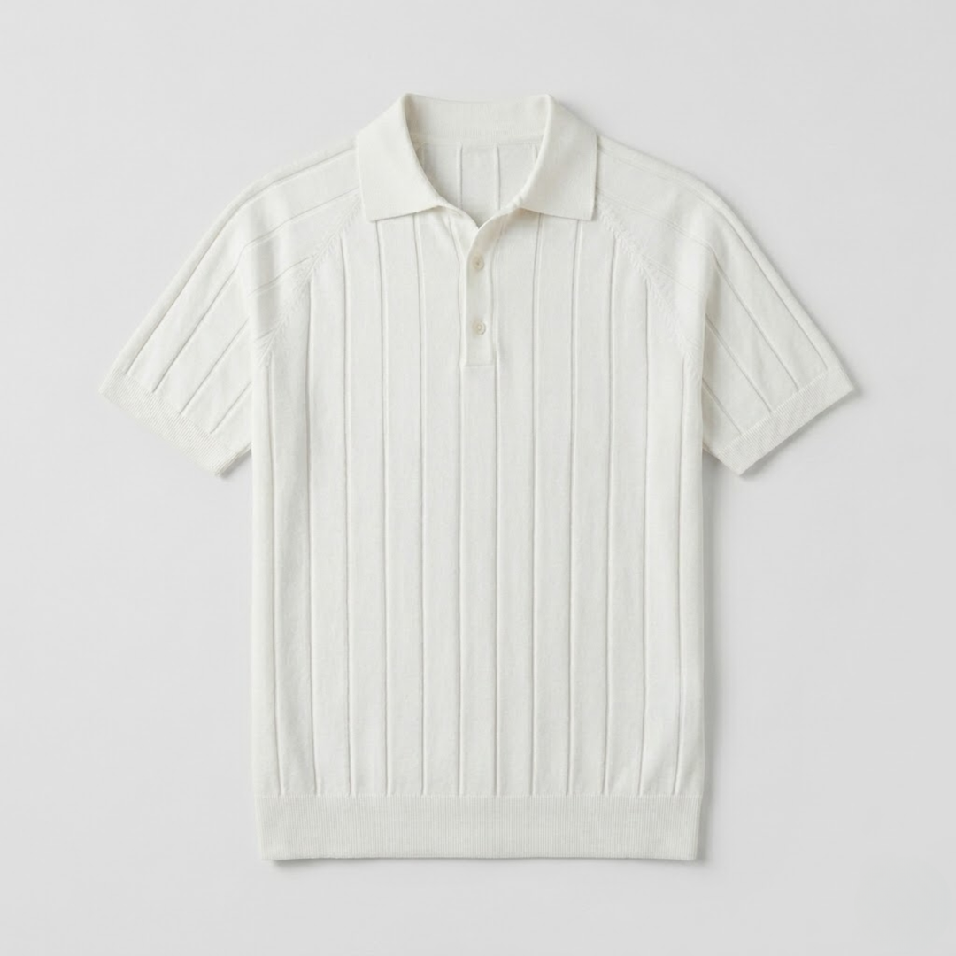 Massimo Premium Ribbed Knit Polo Shirt