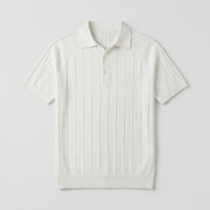 Massimo Premium Ribbed Knit Polo Shirt