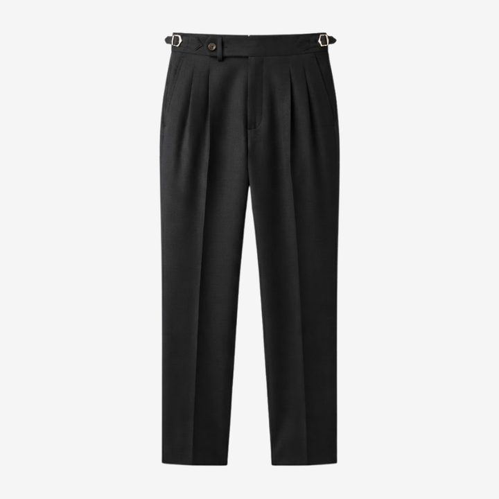 Double-Pleat Relaxed Tapered Pants