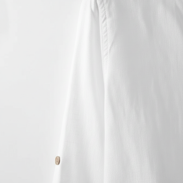 Linen Band Collar Shirt