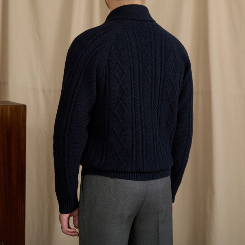Dario Classic Cable-Knit Cardigan