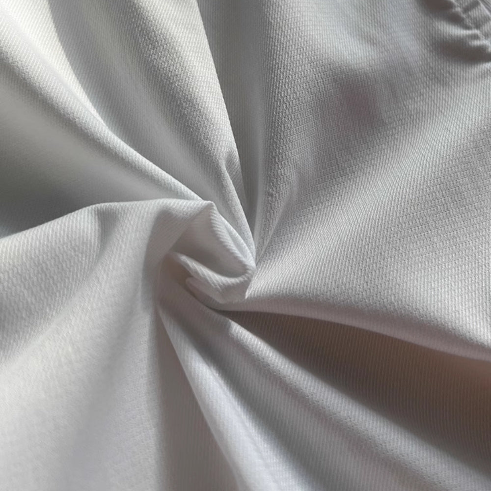 Stretch Cotton Classic Shirt with Semi-Spread Collar