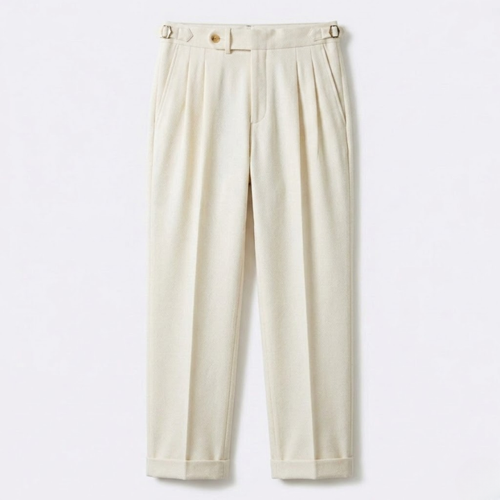Double Pleat Trousers with Side Adjusters