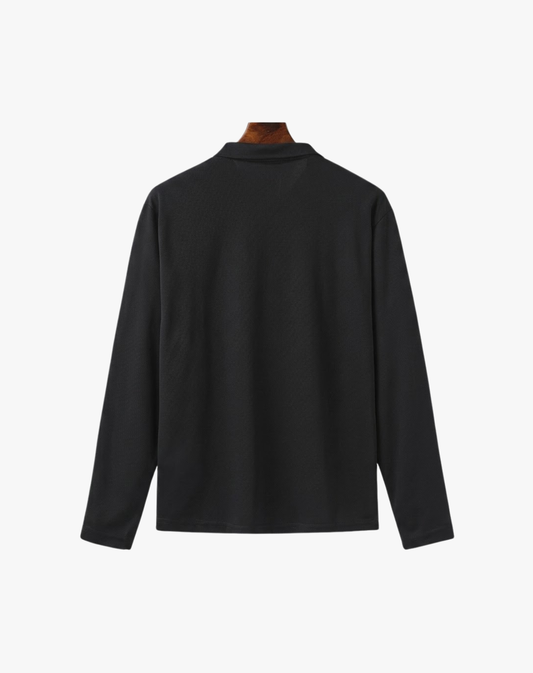 Stretch Knit Polo Shirt with Button Placket