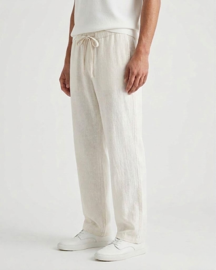 Tailored Pleated Linen Pants