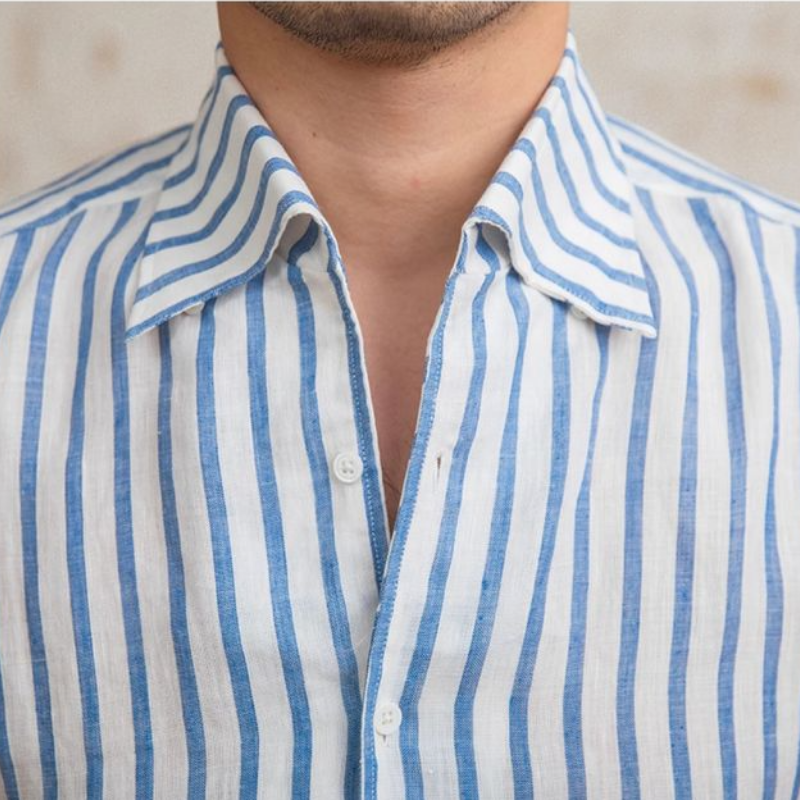Lorenzo Classic Striped Linen Shirt