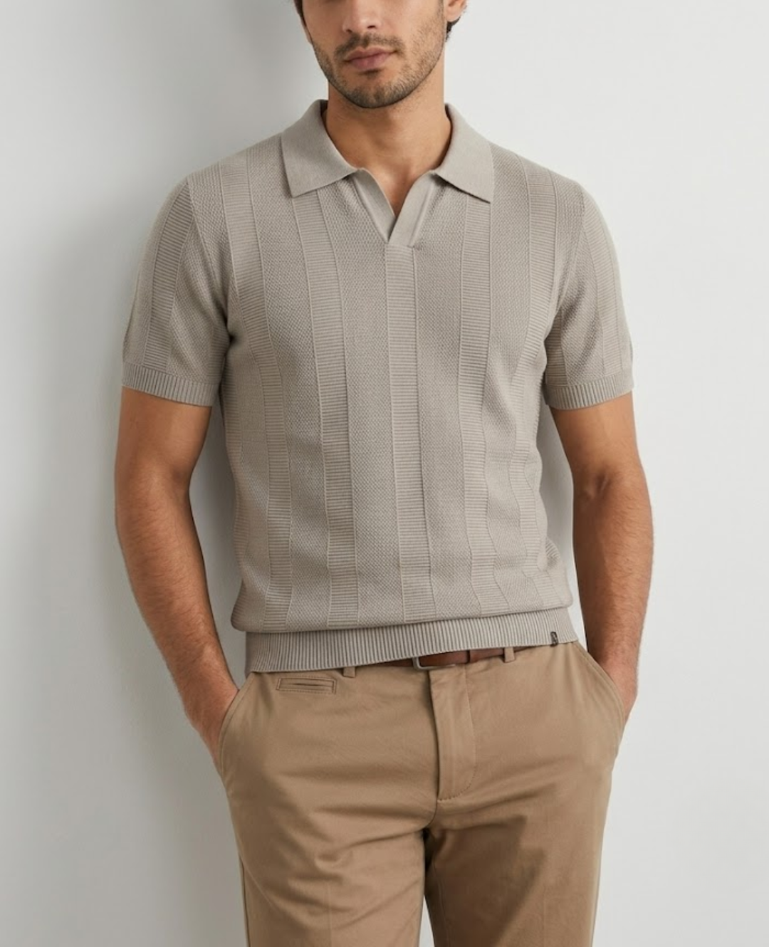 Breathable Stretch Mesh Polo Shirt