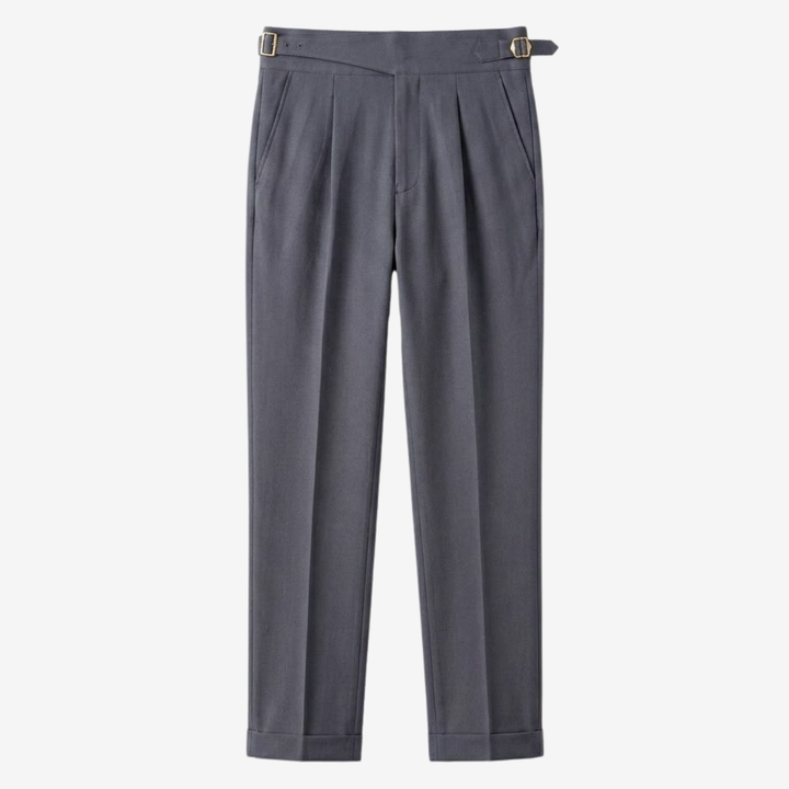 High-Rise Pleated Tailored Trousers