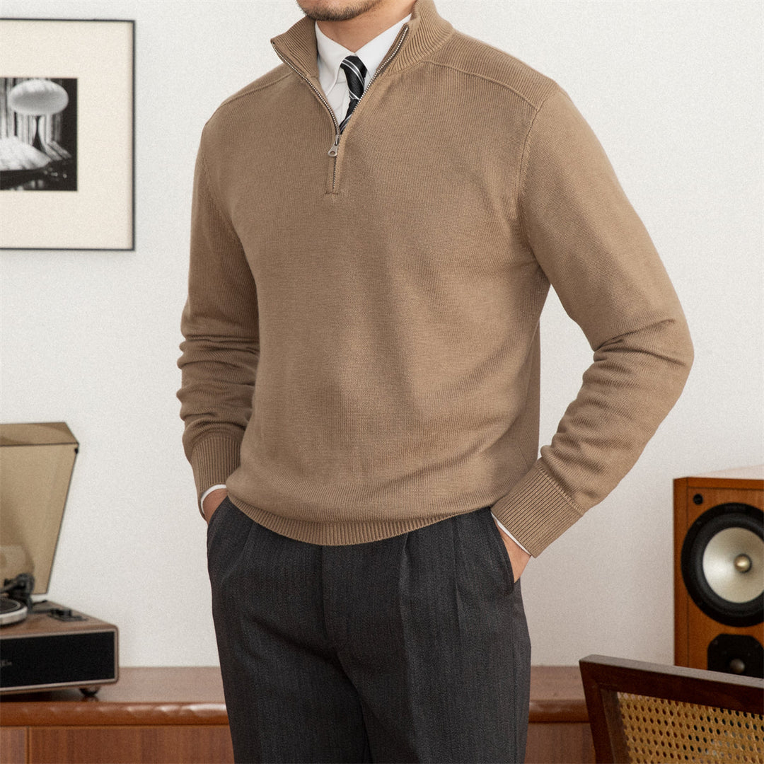 Claudio Stylish Half-Zip Pullover Jumper