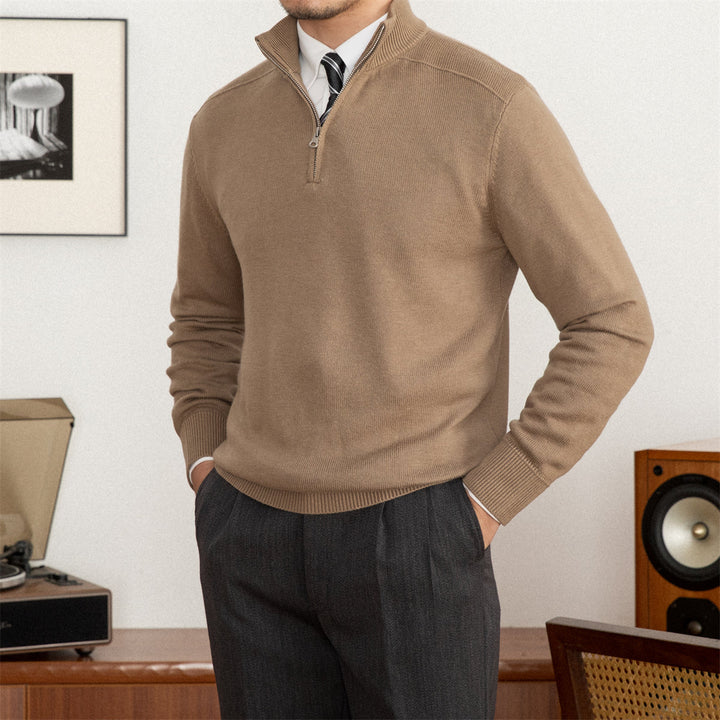 Claudio Stylish Half-Zip Pullover Jumper