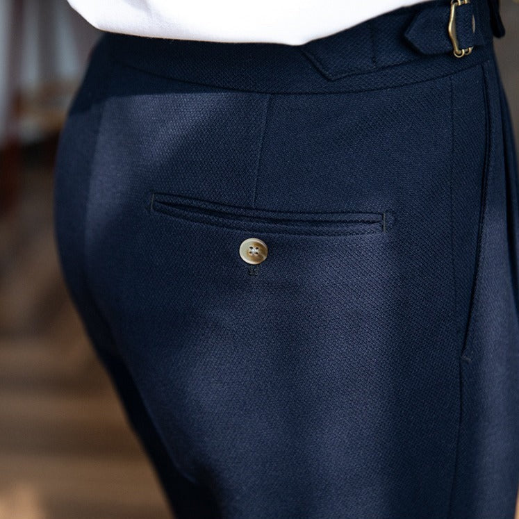 Double Pleat Trousers with Side Adjusters