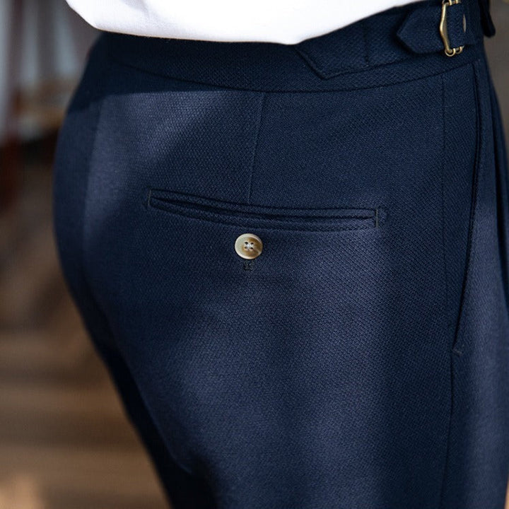 Double Pleat Trousers with Side Adjusters