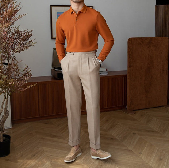 Avery Long-Sleeve Polo Shirt