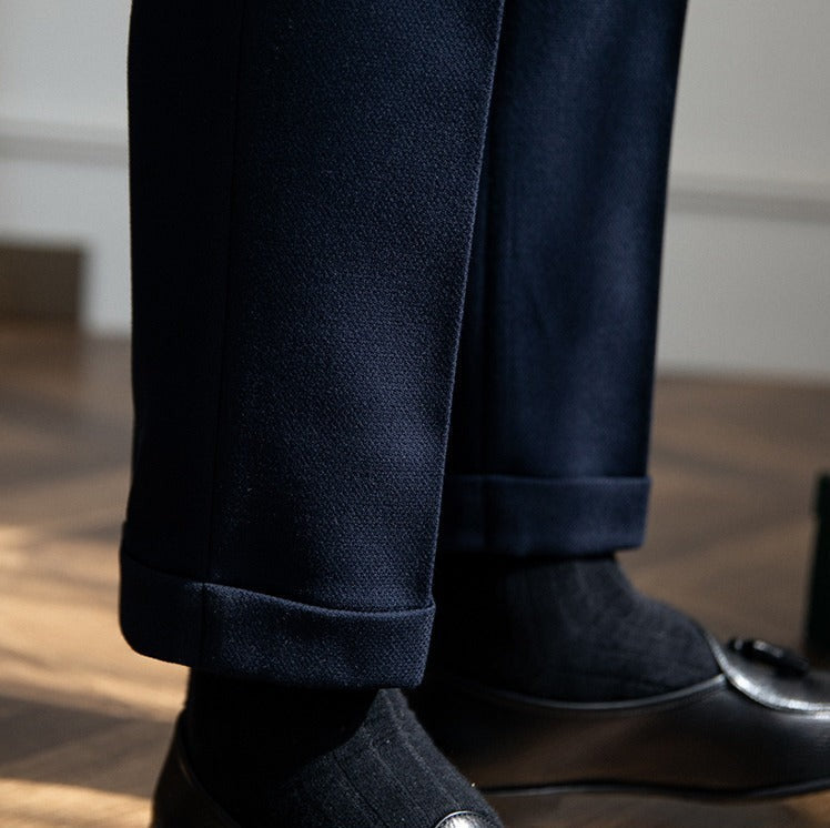 Double Pleat Trousers with Side Adjusters