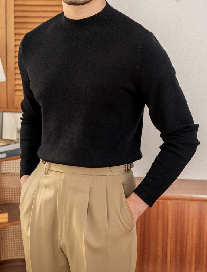 Axel Premium Knit Mock Neck Sweater