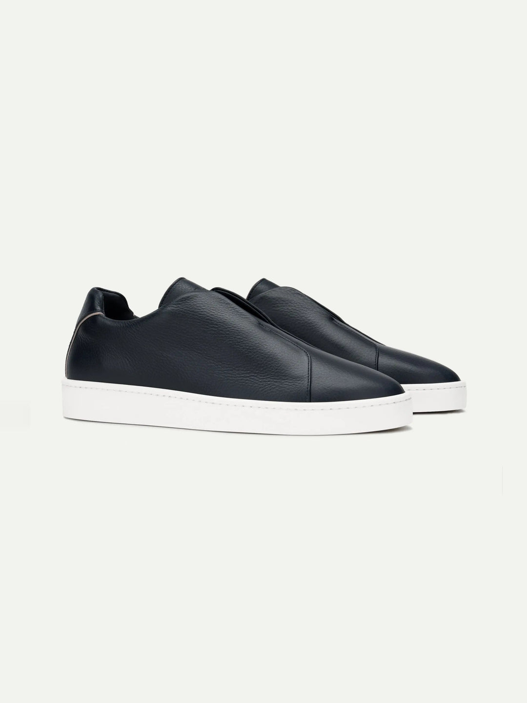 Leather Laceless Sneakers Midnight