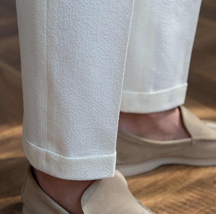 Nicolas Lightweight Seersucker Trousers