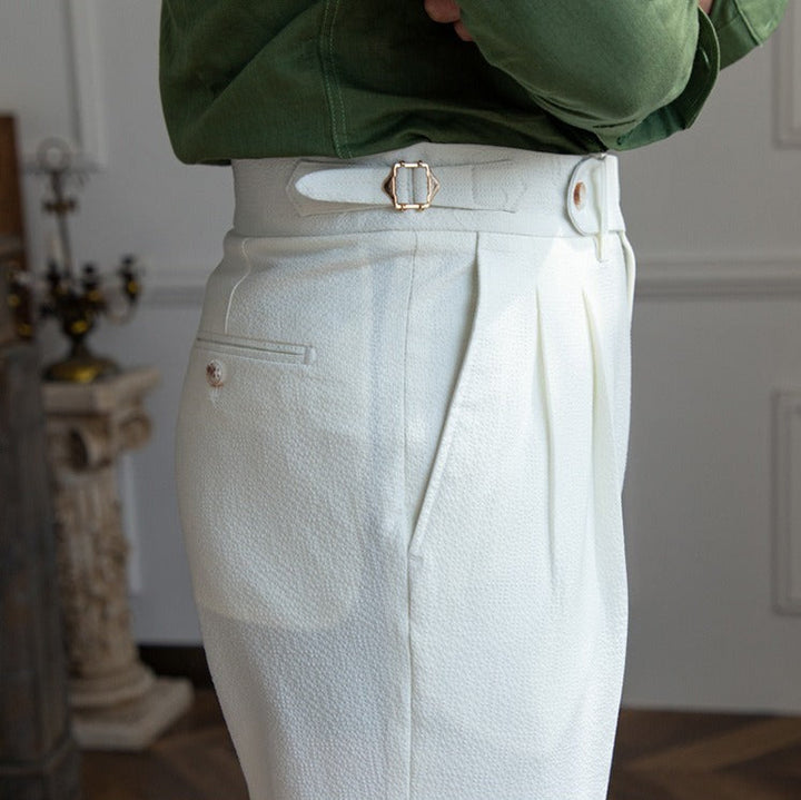 Nicolas Lightweight Seersucker Trousers