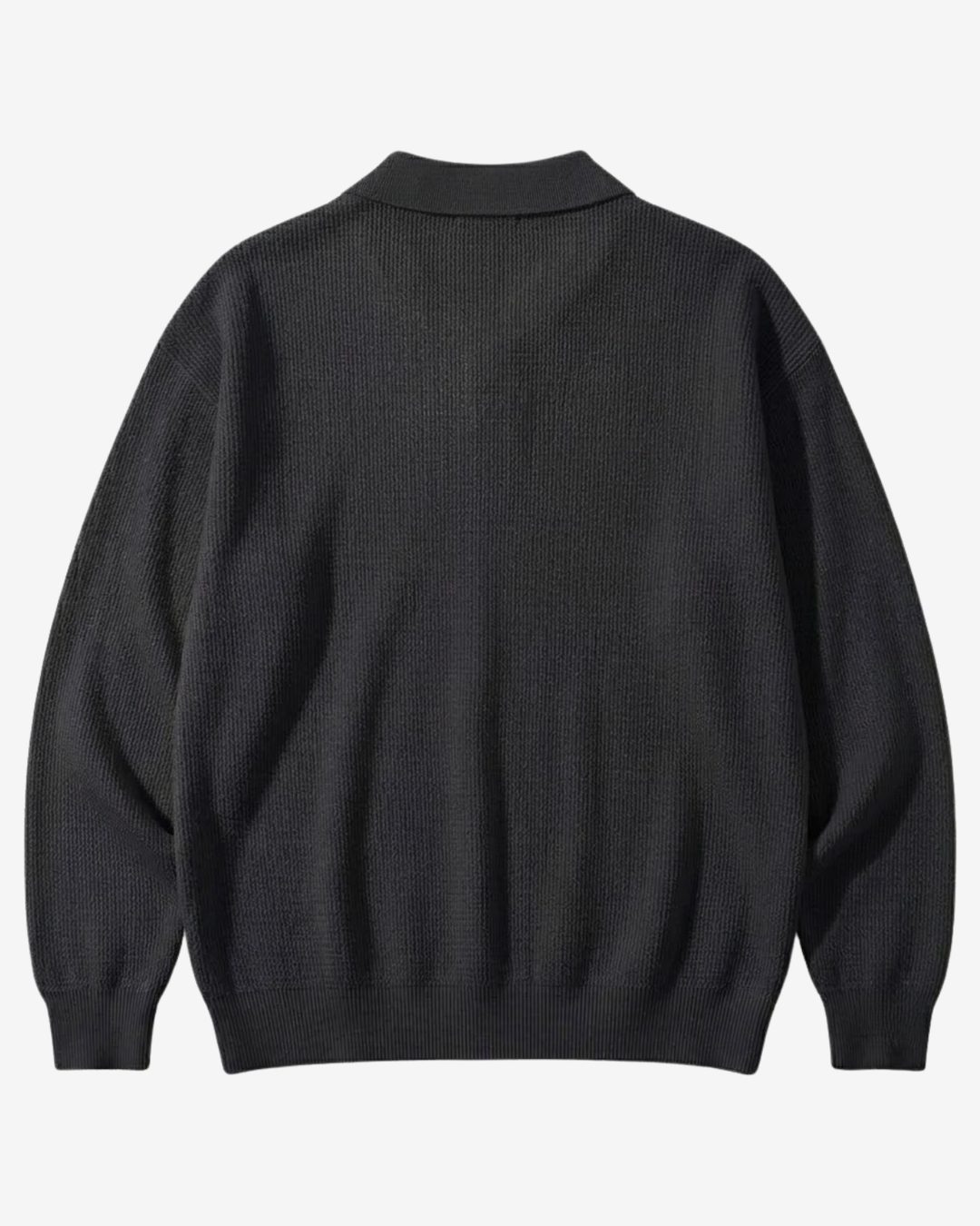 Cotton Knit V-Neck Polo Shirt