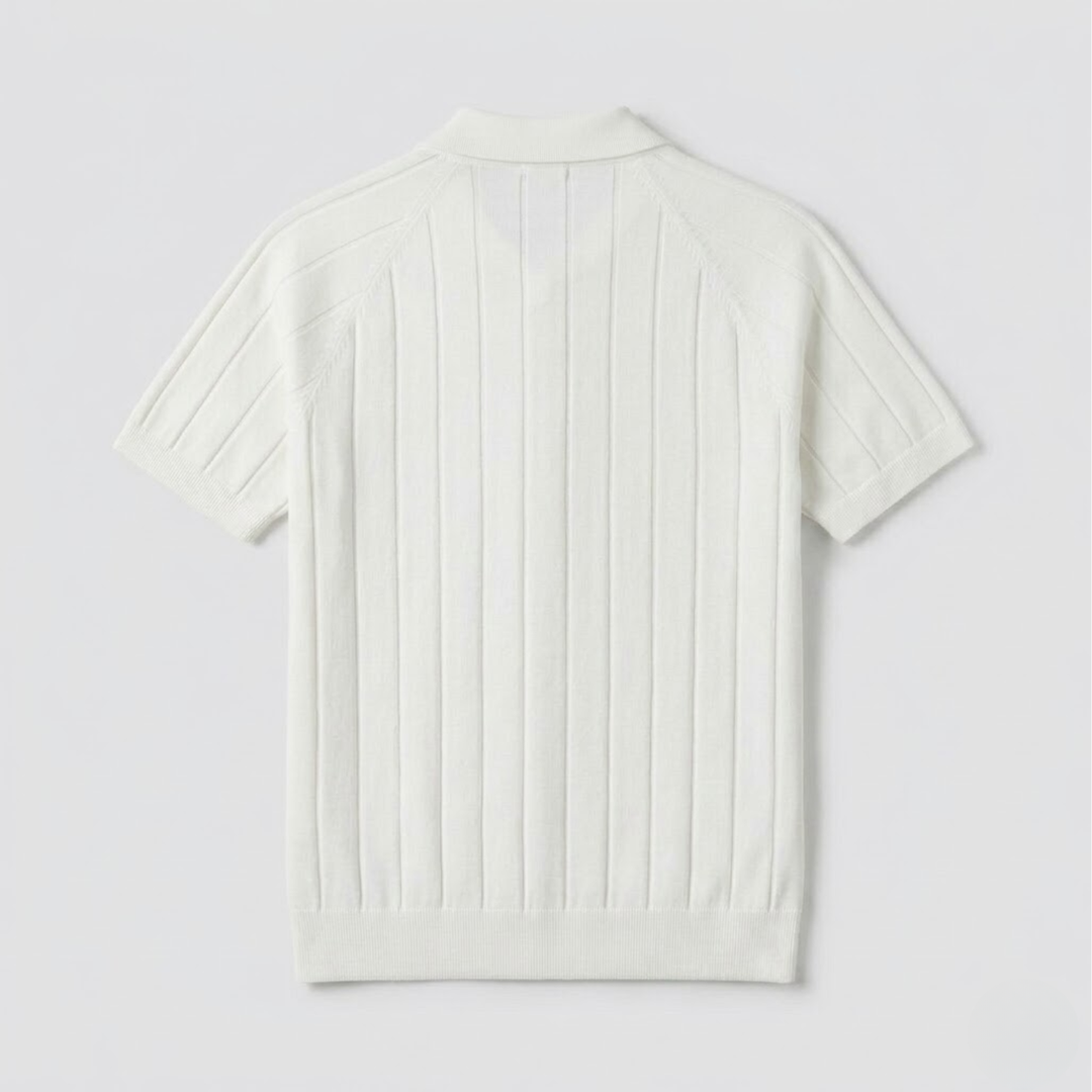 Massimo Premium Ribbed Knit Polo Shirt