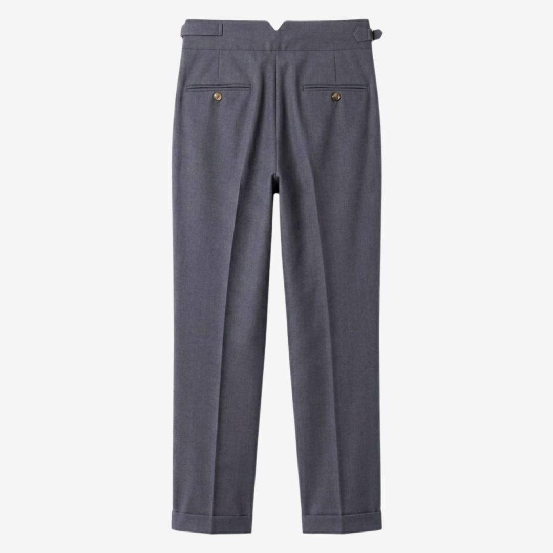 High-Rise Pleated Tailored Trousers