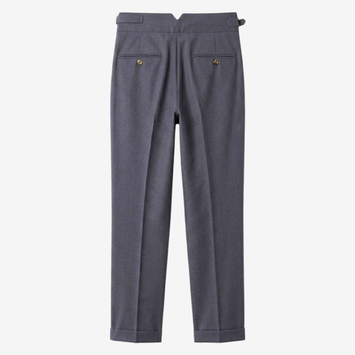 High-Rise Pleated Tailored Trousers