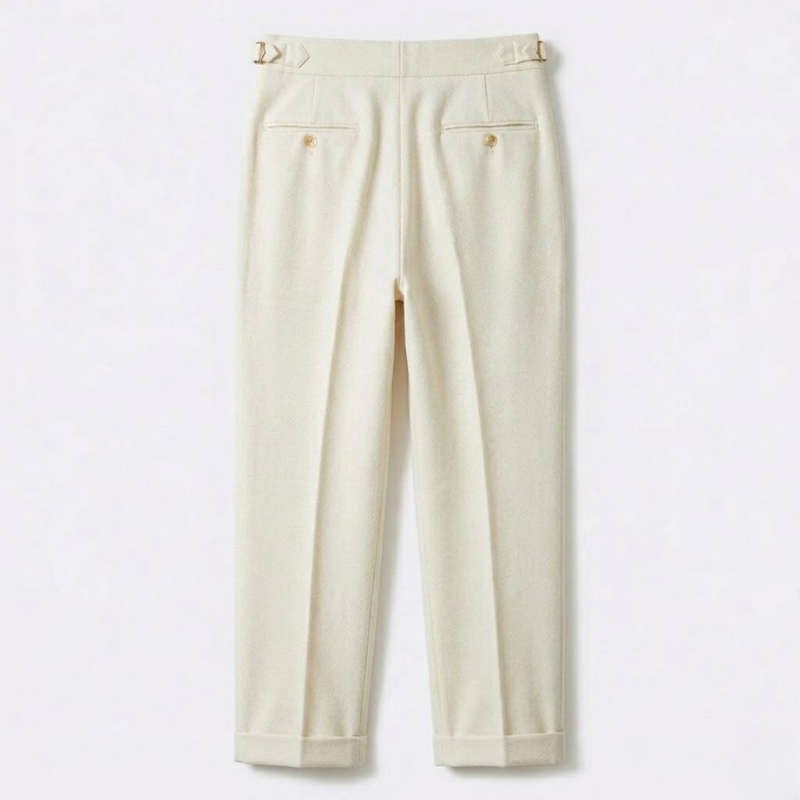 Double Pleat Trousers with Side Adjusters