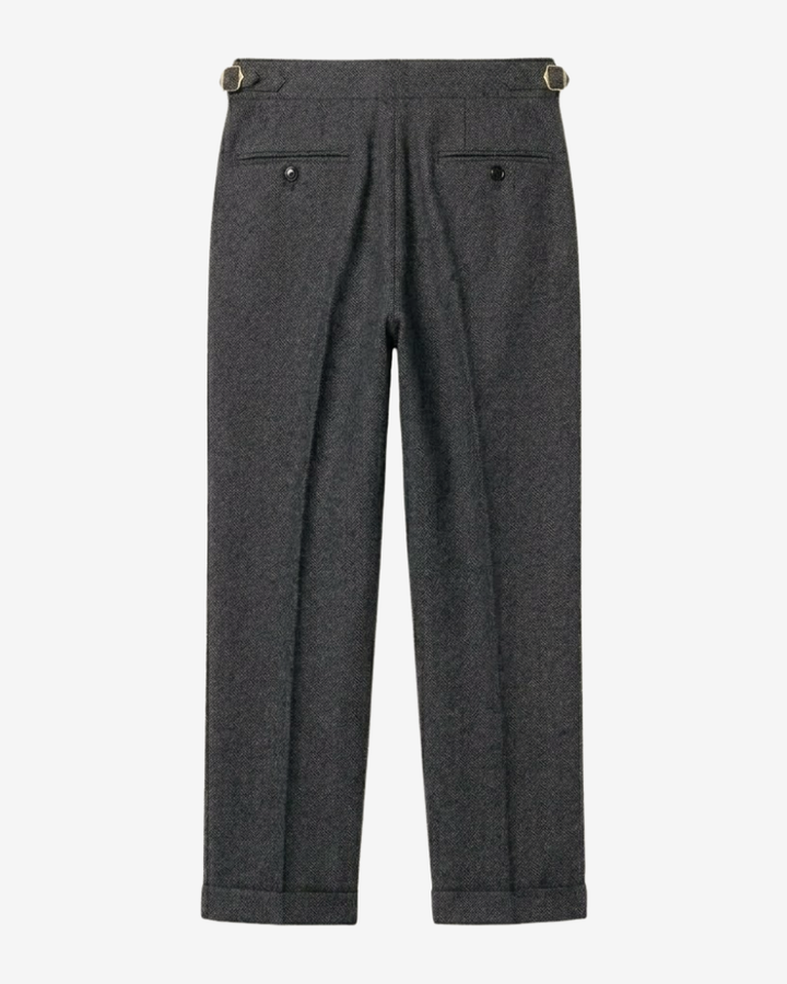 High-Rise Wool Blend Tailored Trousers