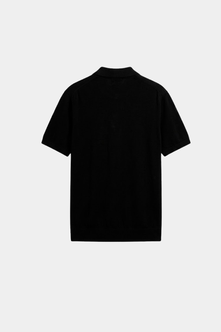 LEON Premium Knit Open-Collar Polo Shirt