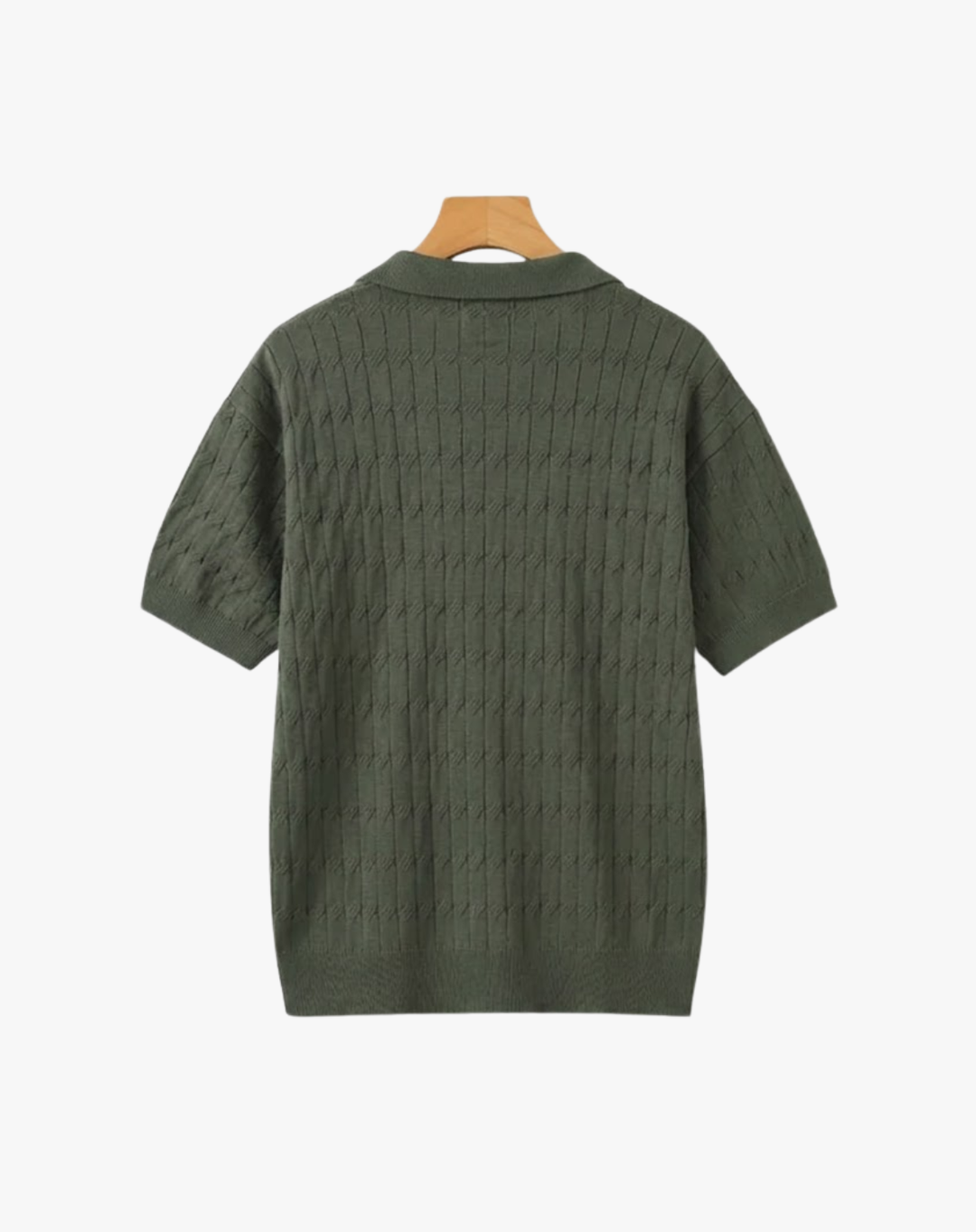 Textured Knit Polo Shirt