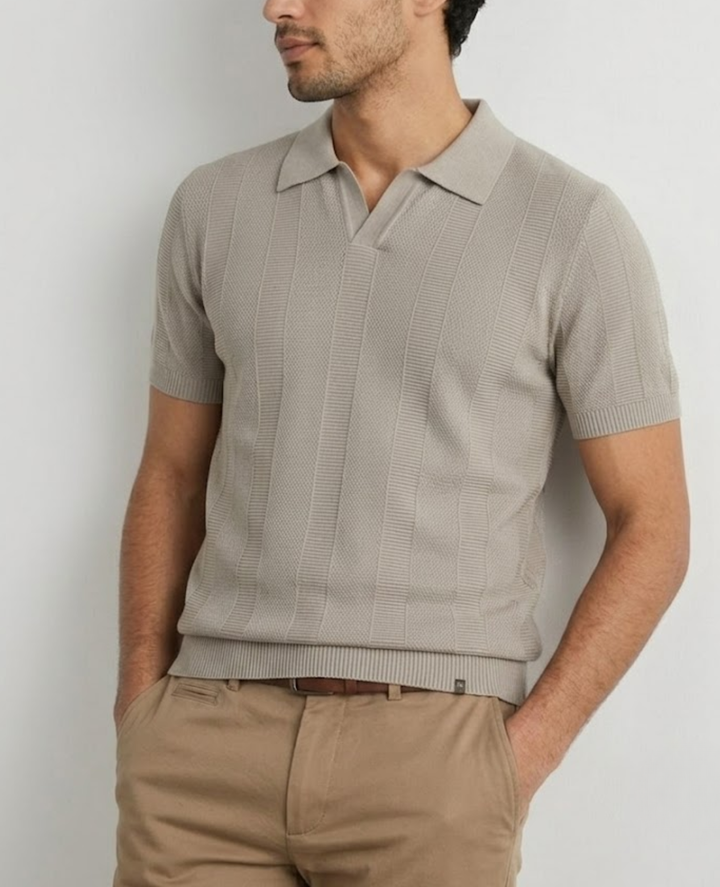 Breathable Stretch Mesh Polo Shirt