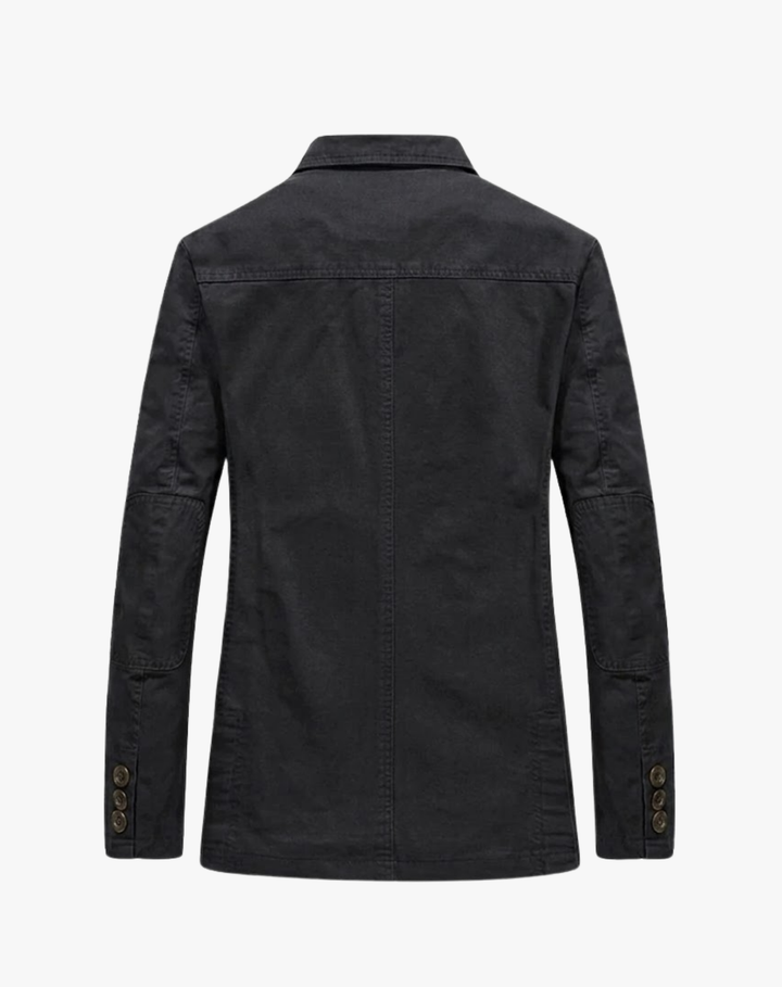 Relaxed Cotton Canvas Button-Front Jacket