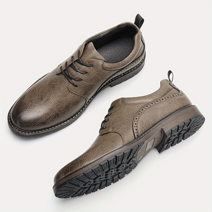 Classic Brogue Derby Dress Shoes