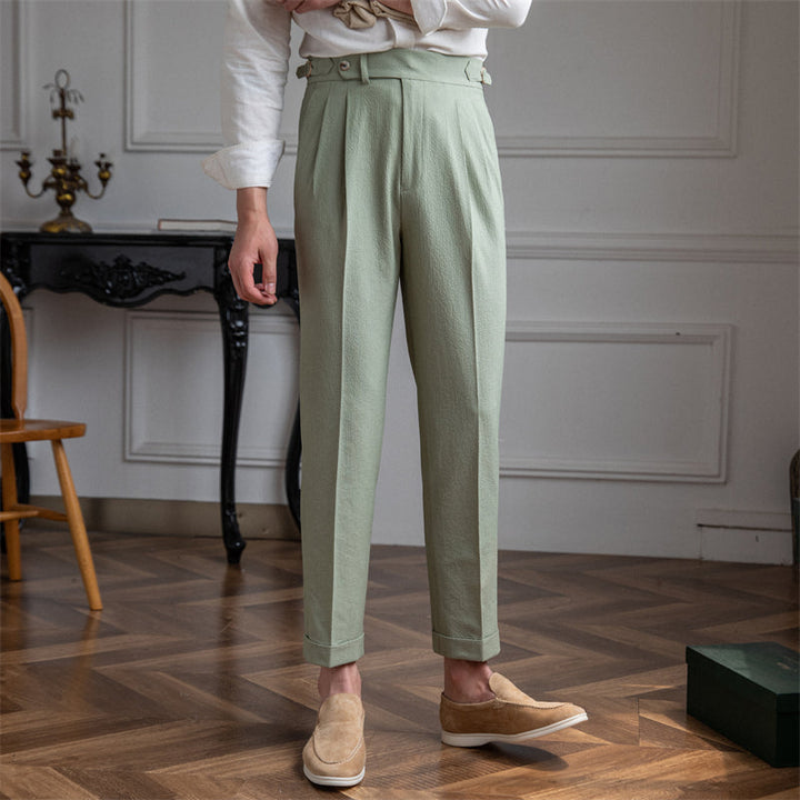 Nicolas Lightweight Seersucker Trousers