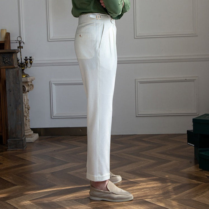 Nicolas Lightweight Seersucker Trousers
