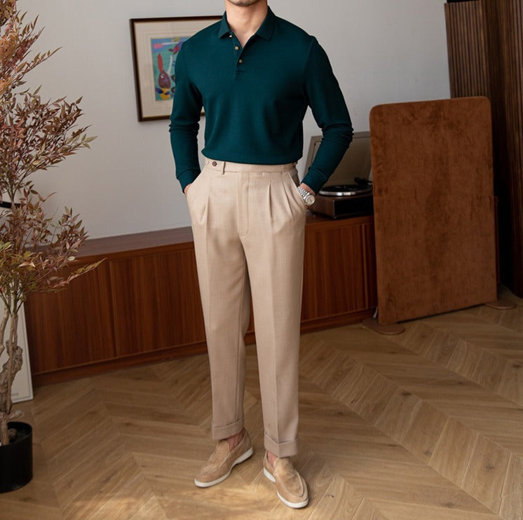 Avery Long-Sleeve Polo Shirt