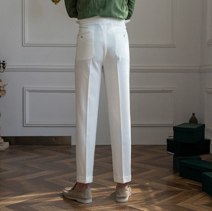 Nicolas Lightweight Seersucker Trousers