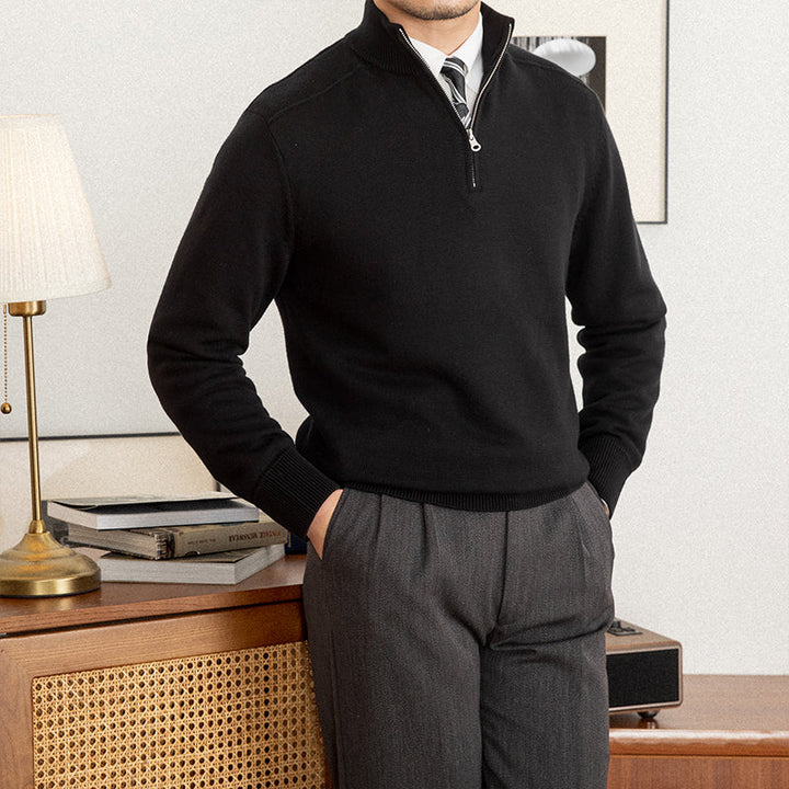 Claudio Stylish Half-Zip Pullover Jumper